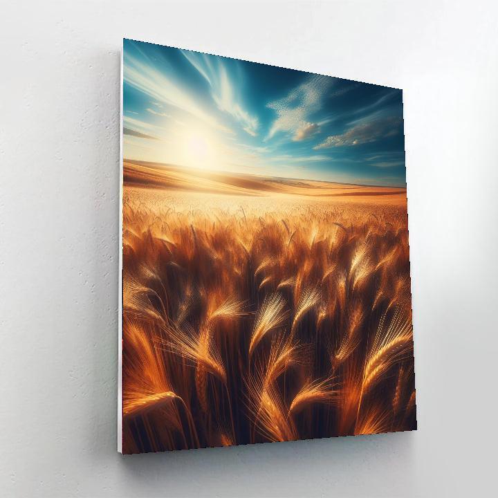 Golden Sunlit Wheat Fields DIY Paint By Numbers