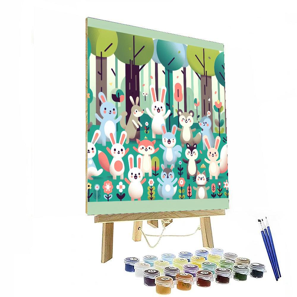 Merry Woodland Celebration Painting By Numbers Kit