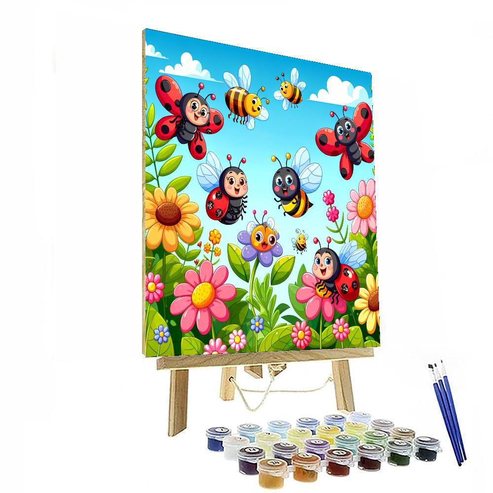 Whimsical Garden Bugs Paint By Number