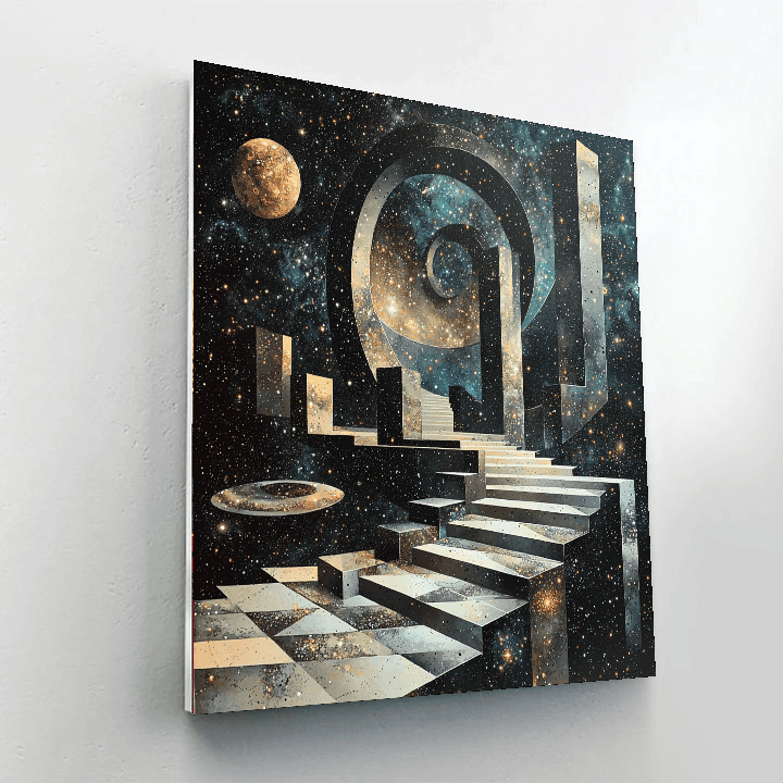 M.C. Escher Inspired Galactic Patterns Symphony  Painting By Numbers Kit