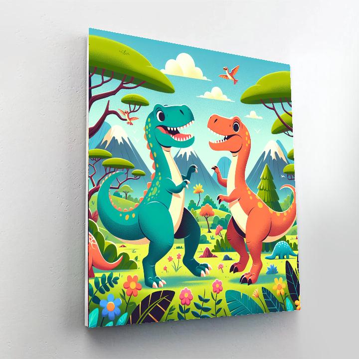 Friendly Dinosaurs' Playtime Paint By Numbers Kits