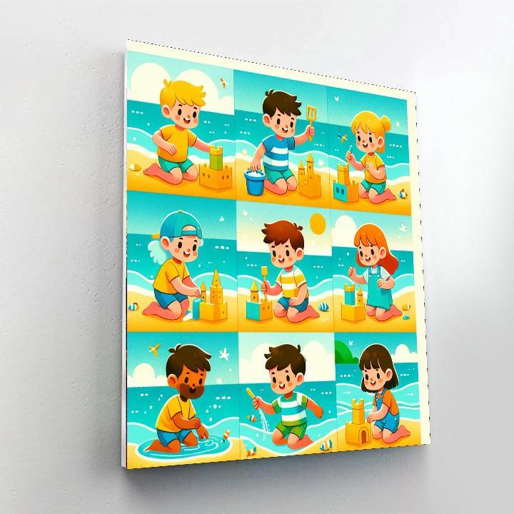 Beach Day Excitement Paint By Number