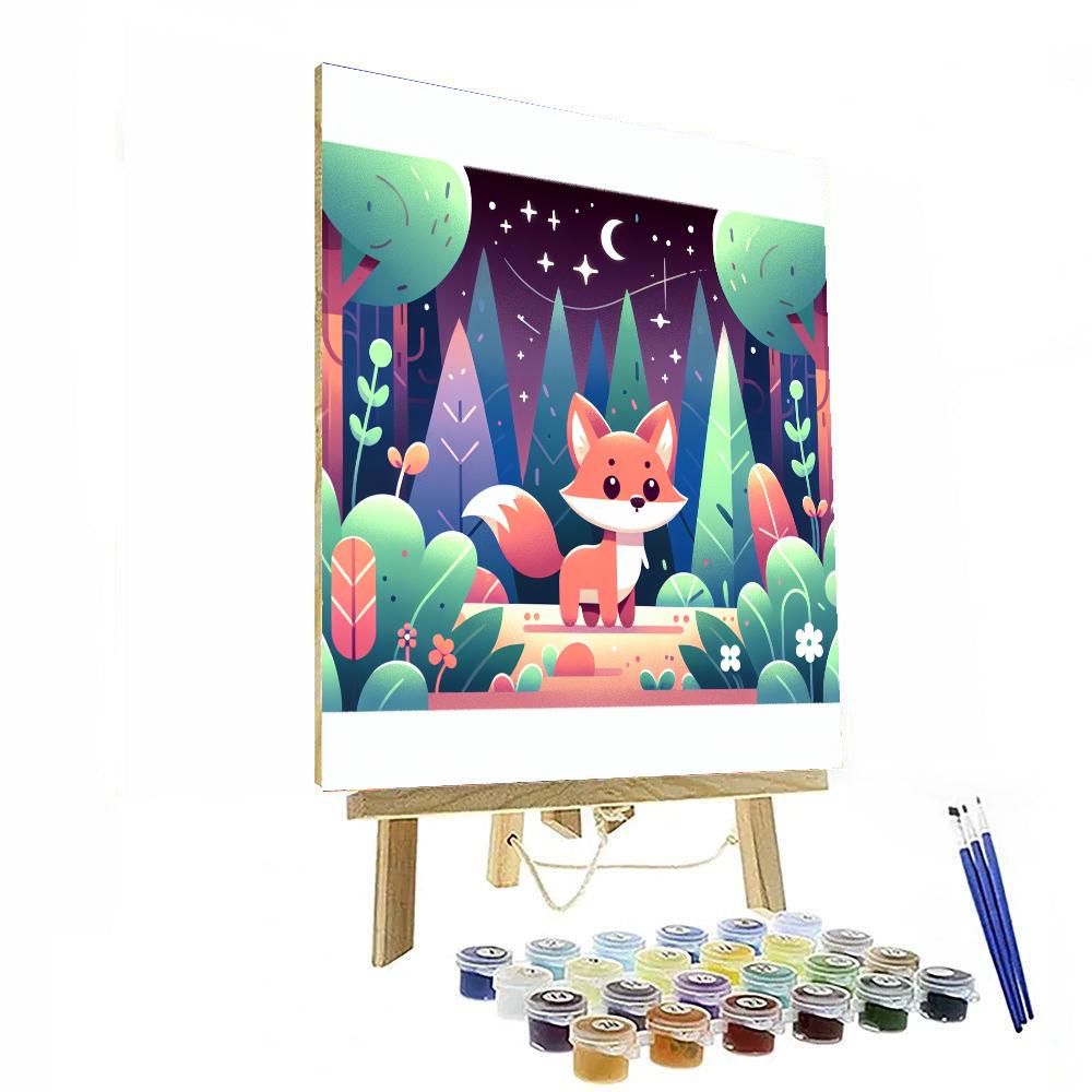 Mystical Forest With Curious Fox Paint By Numbers Kits