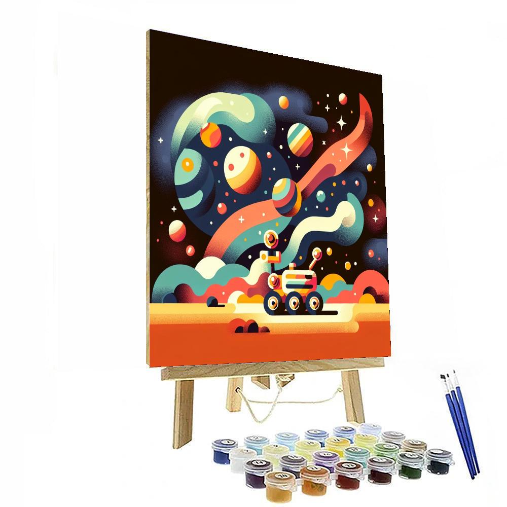 Adventurous Space Rover Number Painting