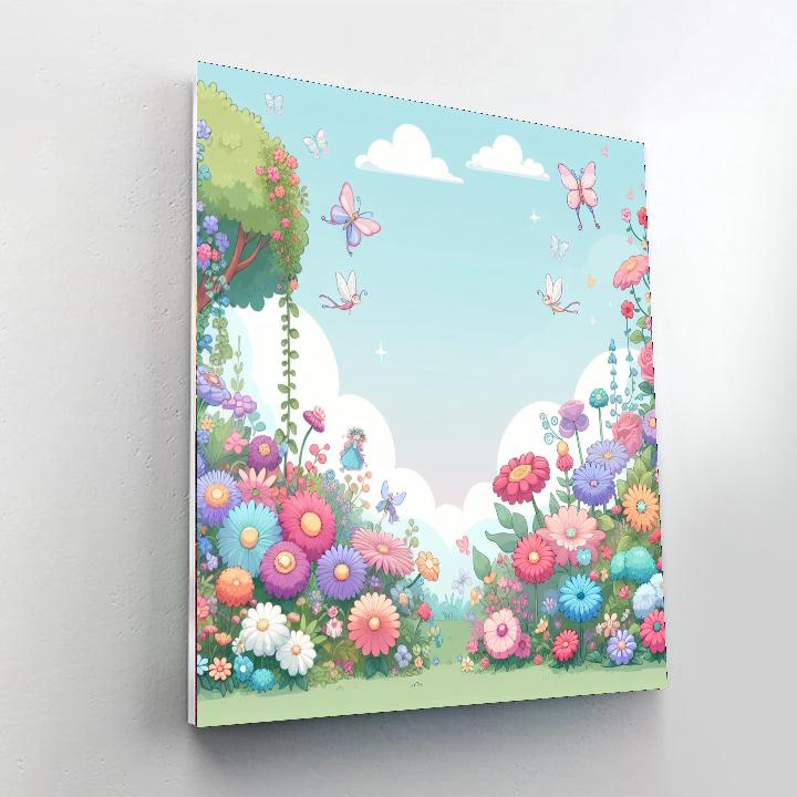 Garden Of Enchanted Hues Painting By Numbers Kit