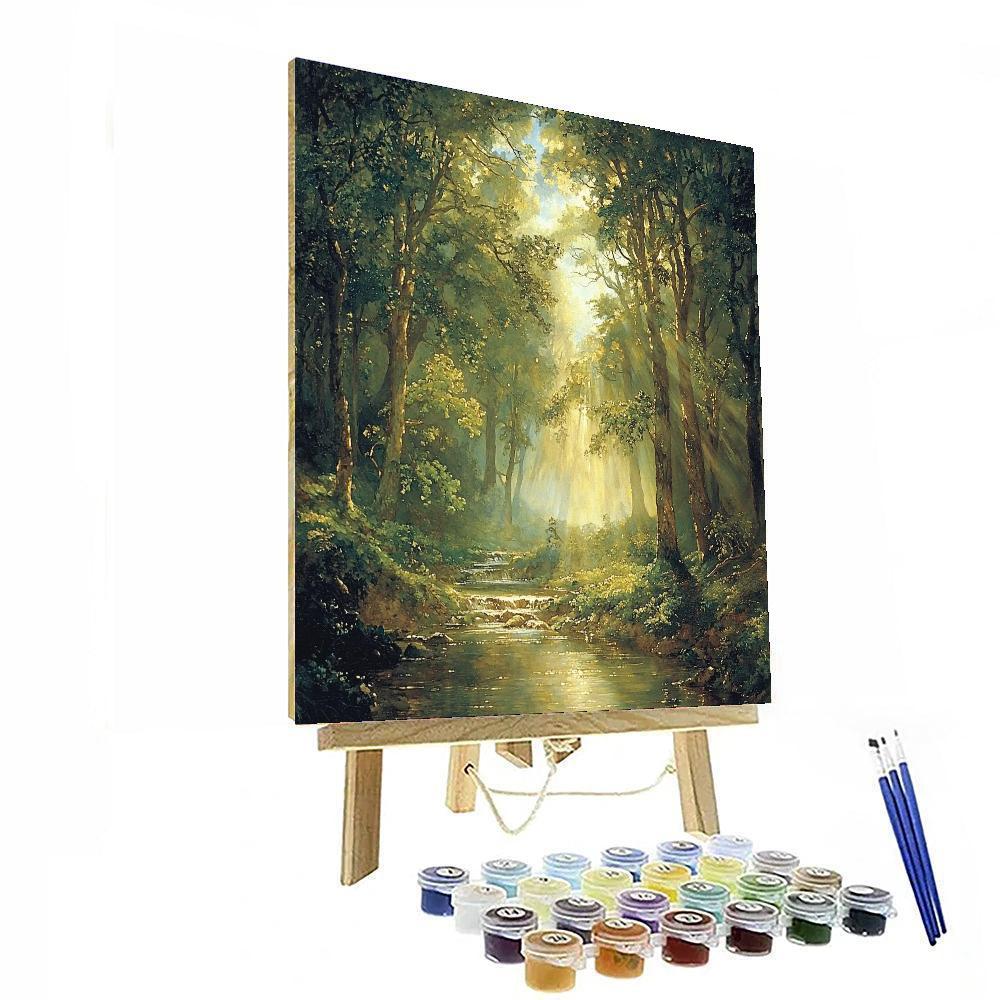 J.M.W. Turner Inspired Forest Light Symphony  Paint By Numbers