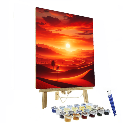 Desert Sunset Silhouettes Paint By Numbers