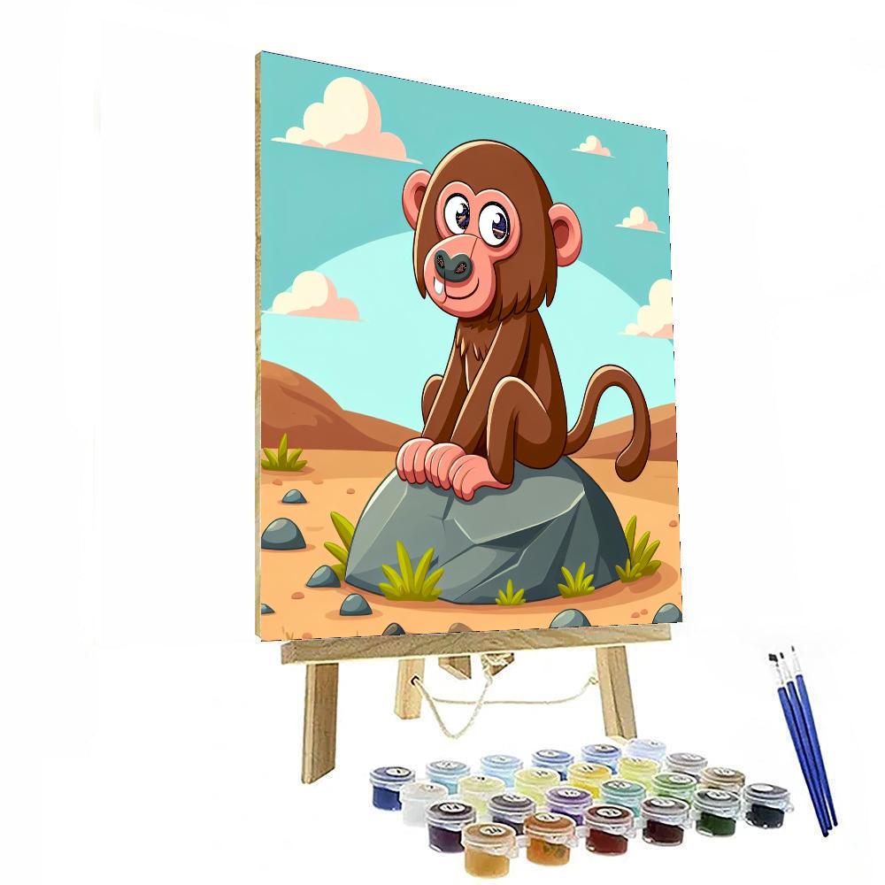 Bubbly Baboon Paint By Numbers Art