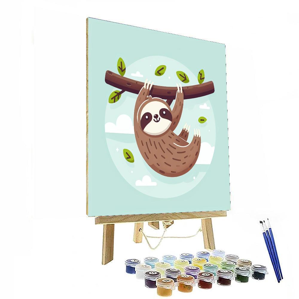 Adventurous Sloth Paint By Numbers