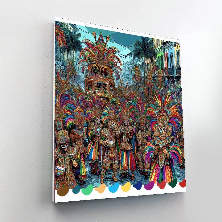 Carnaval De Negros Y Blancos DIY Paint By Numbers