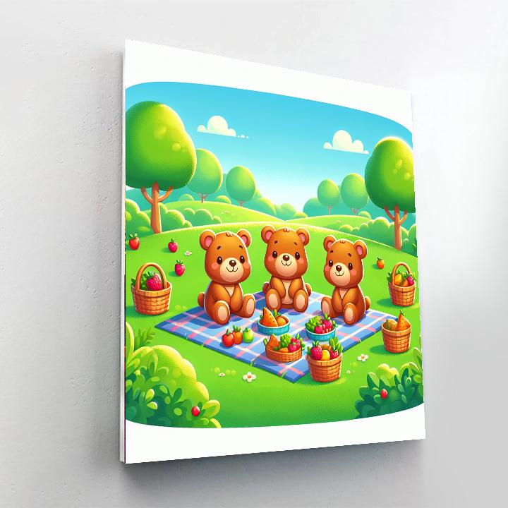 Teddy Bear Picnic Day Paint By Numbers Kits