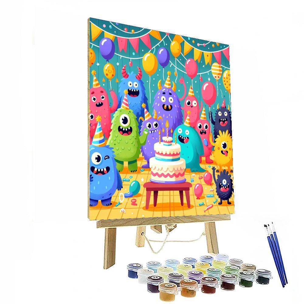 Merry Monster Party Paint By Number