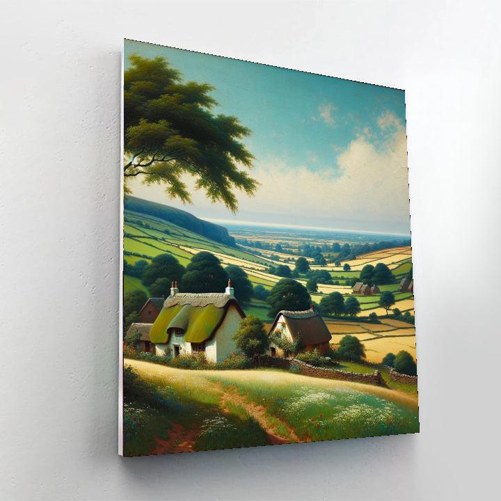 Countryside Harmony Scene Paint By Numbers Art