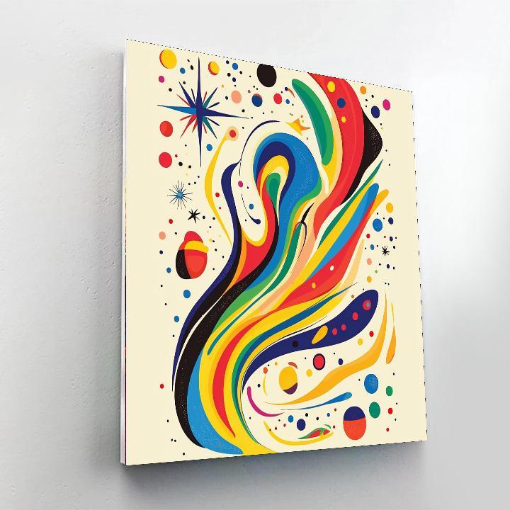 Joan Miró Inspired Whimsical Cosmic Dance  Paint By Number