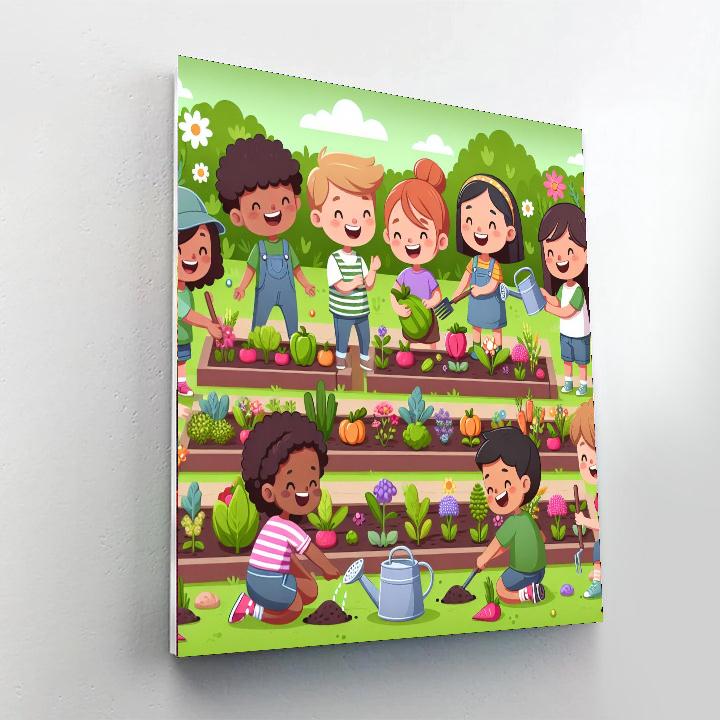 Caring Kids Community Garden Paint By Numbers Art