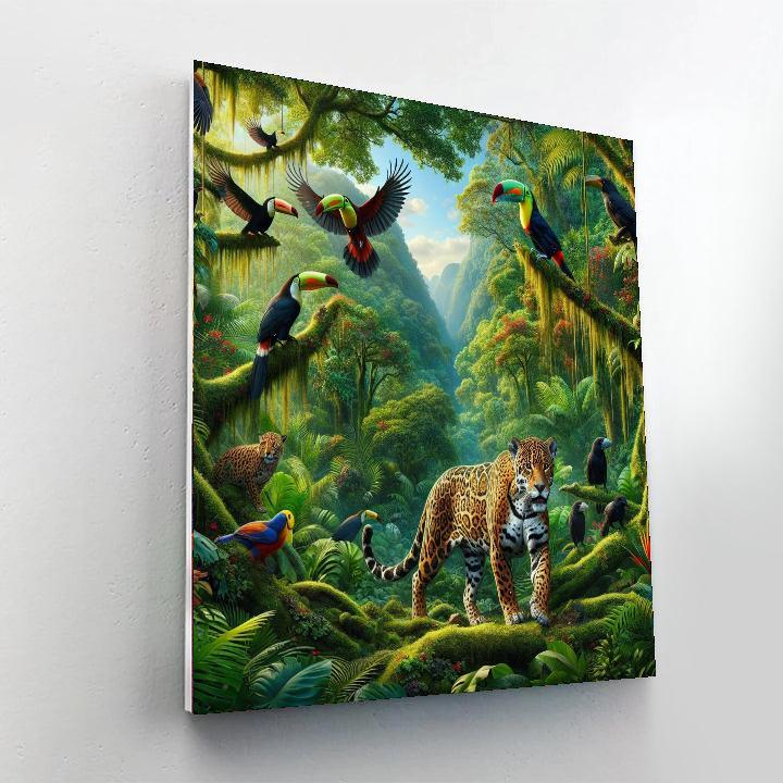 Exotic Wildlife Adventure Paint By Numbers Art