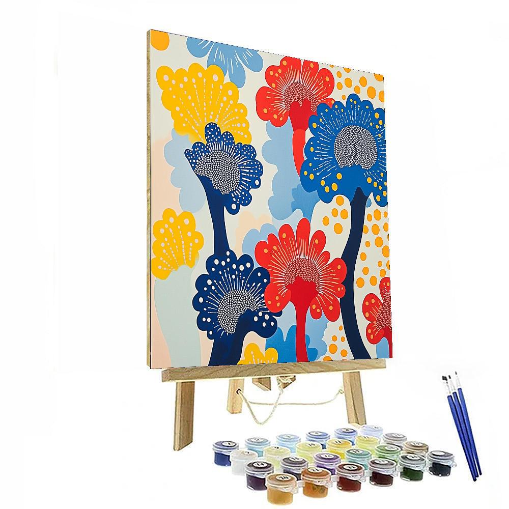 Yayoi Kusama Inspired Polka Dot Garden Of Dreams  DIY Paint By Numbers