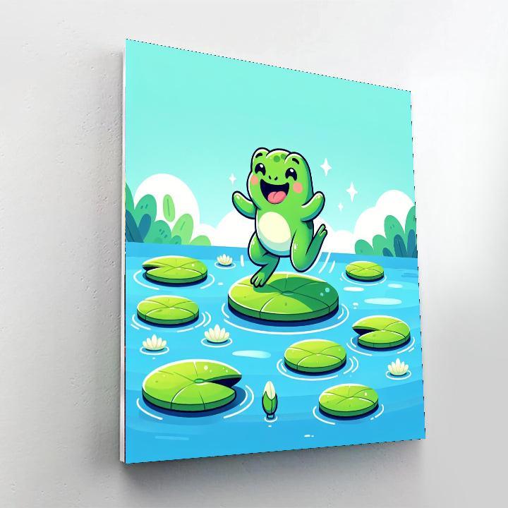 Frolicsome Frogs Paint By Numbers