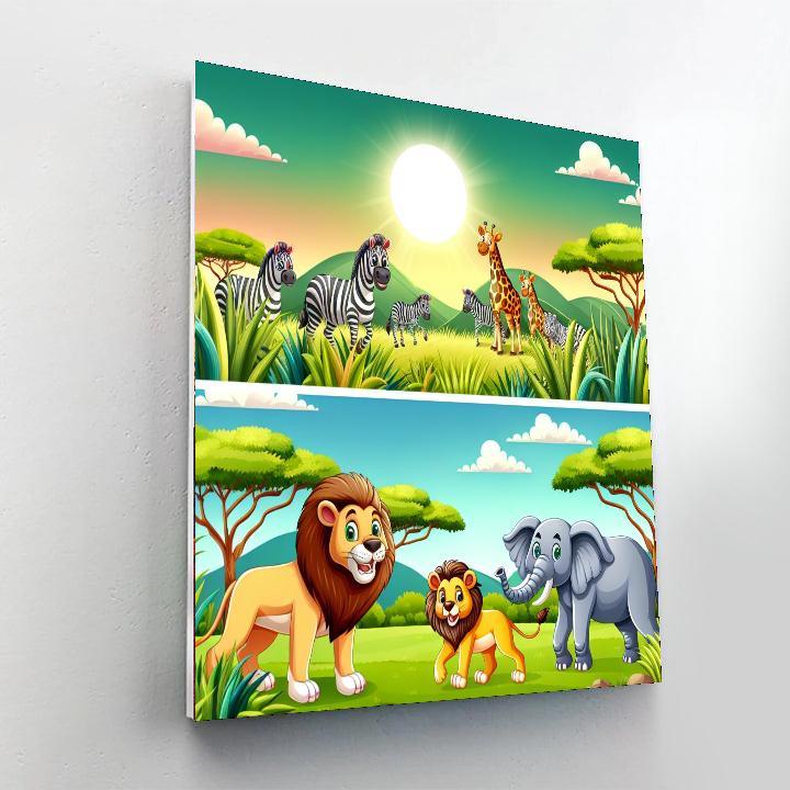 Safari Animal Explorers Paint By Numbers Art