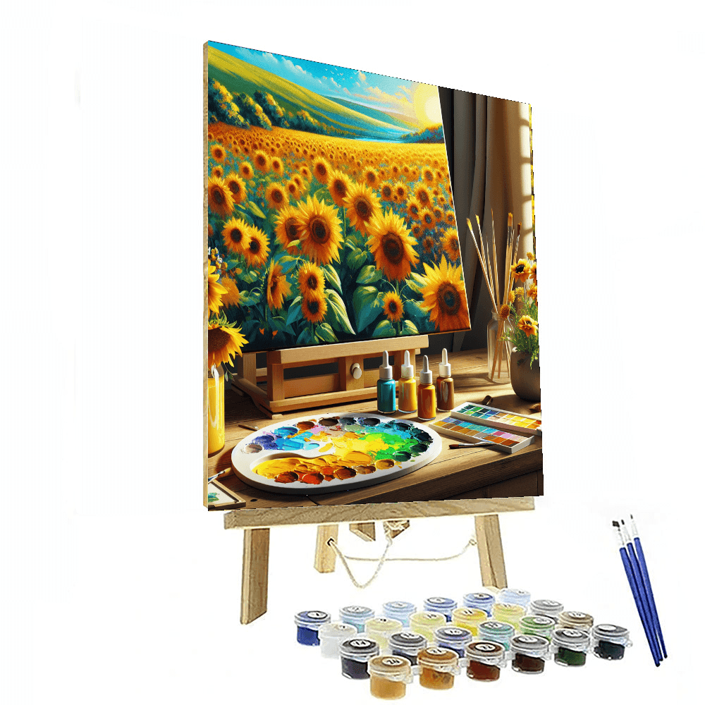 Radiant Summer Field Painting Number Kit