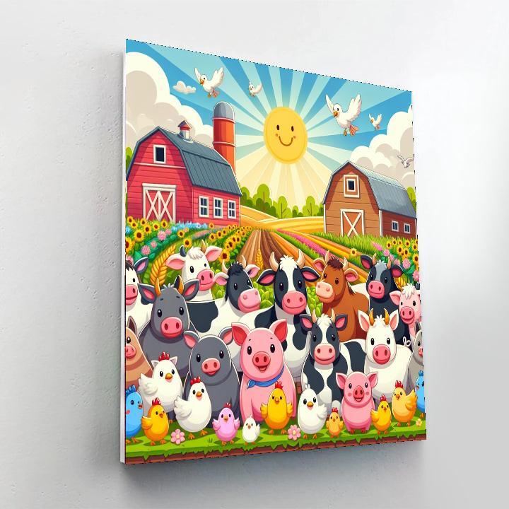 Vibrant Farm Fun Paint By Number