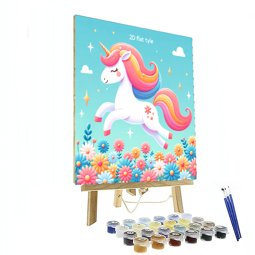 Magic Unicorn Garden Painting By Numbers Kit