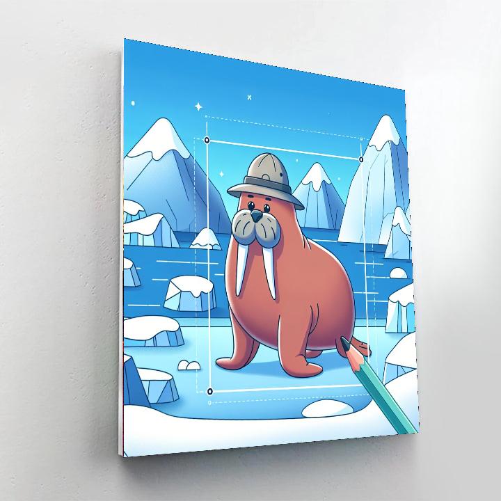 Glacier Explorer Walrus Number Painting