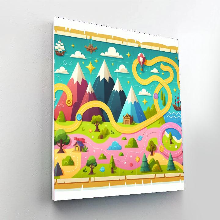 The Treasure Map Adventure DIY Paint By Numbers