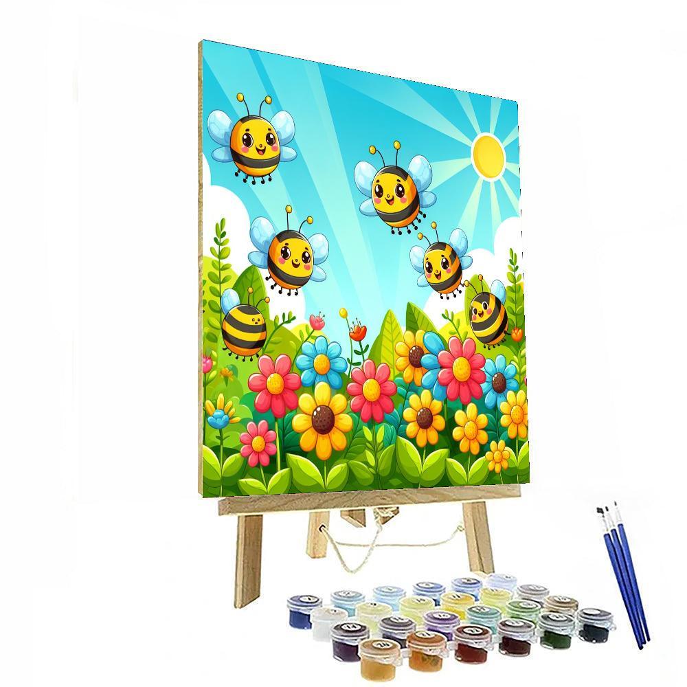 Bouncing Bumblebees Painting By Numbers Kit