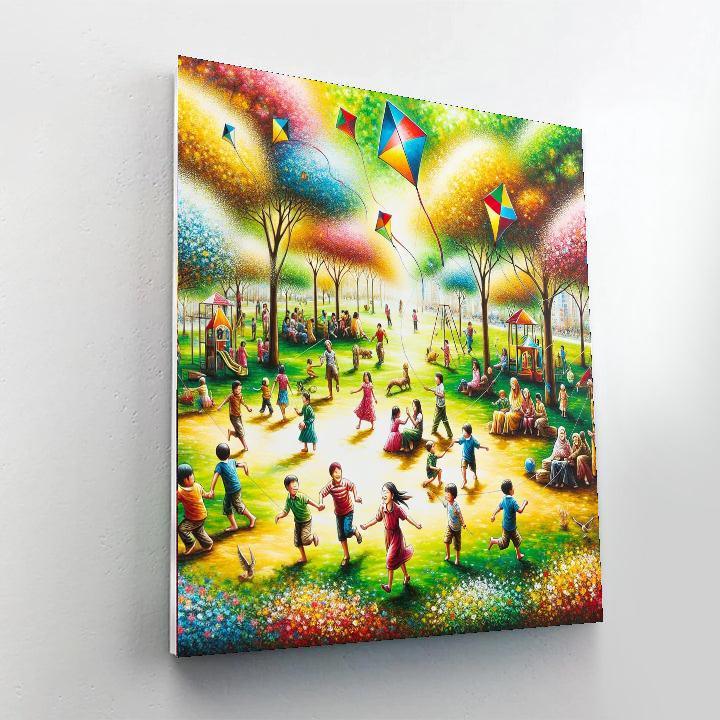 Joyful Kids In The Park Numbered Painting Kits