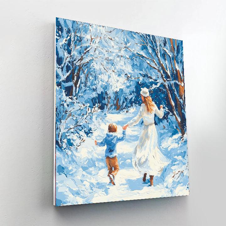 Winter’s Silent Dance Number Painting