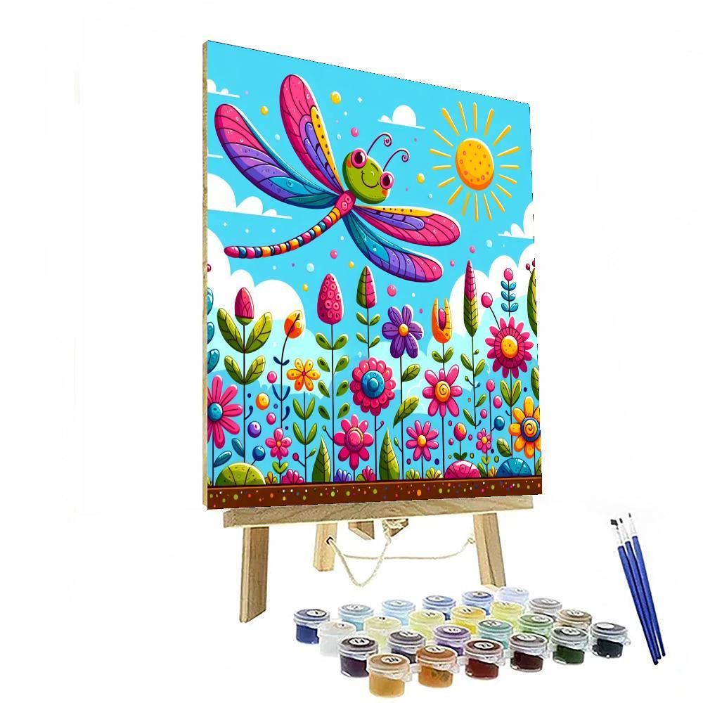 Silly Dragonfly Paint By Numbers Art
