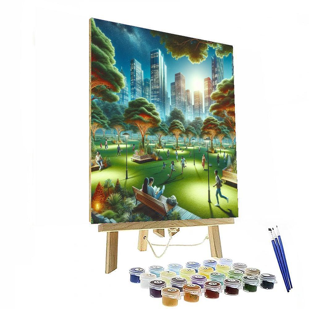 Chic Urban Park Painting Number Kit