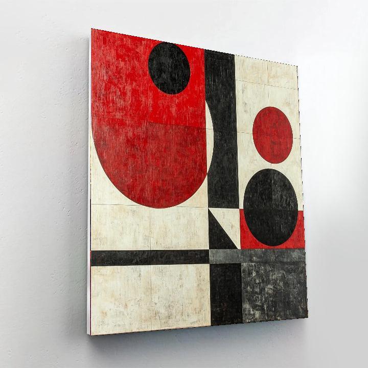 Kazimir Malevich Inspired Harmony Of Geometric Balance  Number Painting