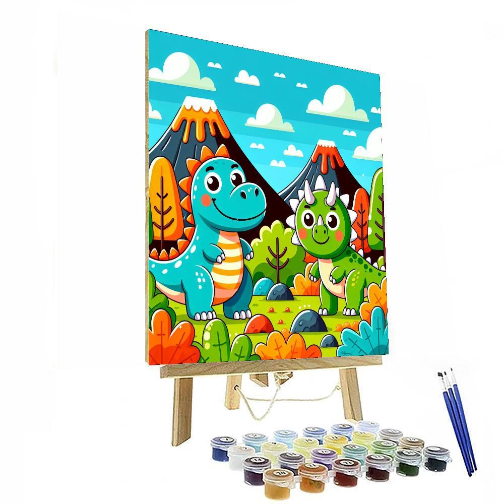 Adventures With Happy Dinosaurs Painting By Numbers Kit