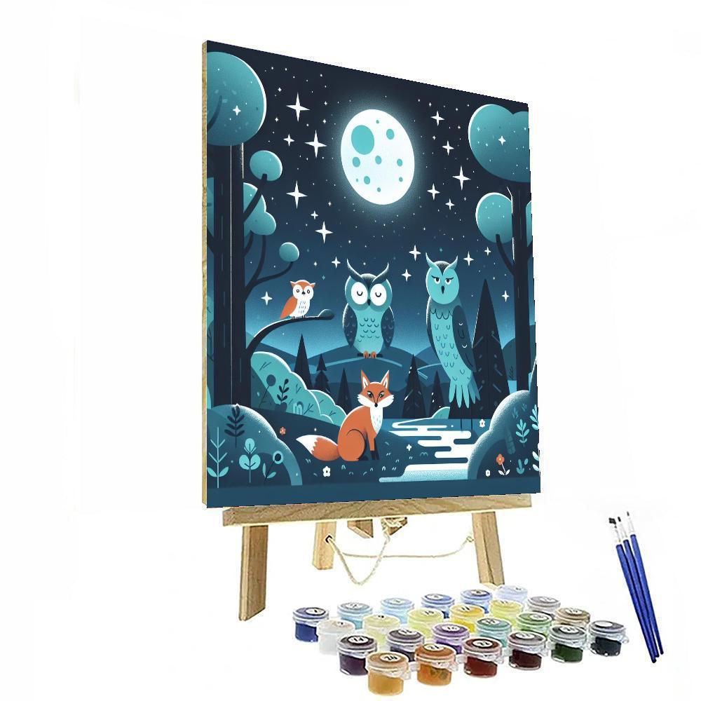 Moonlit Night Adventure Paint By Numbers Art