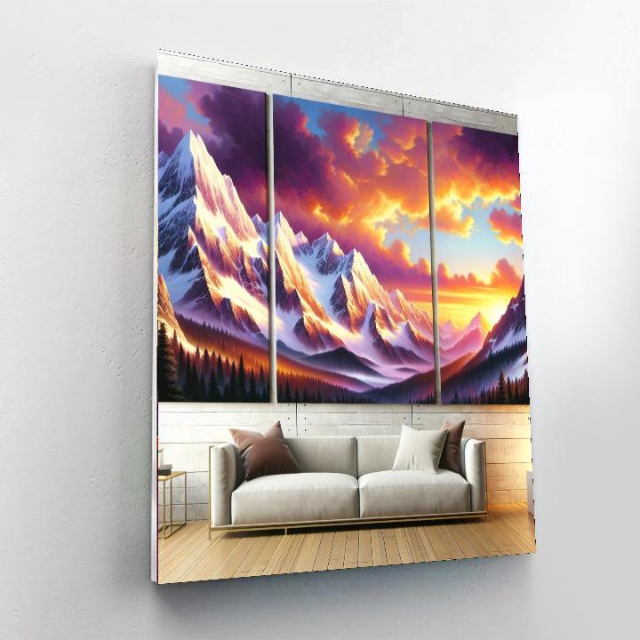Alpine Sunset Splendor Painting By Numbers Kit