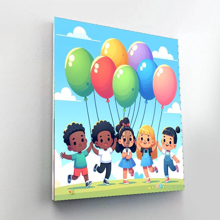Bouncing Balloon Bonanza Numbered Painting Kits