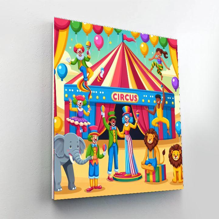 Under The Big Top Circus Painting By Numbers Kit