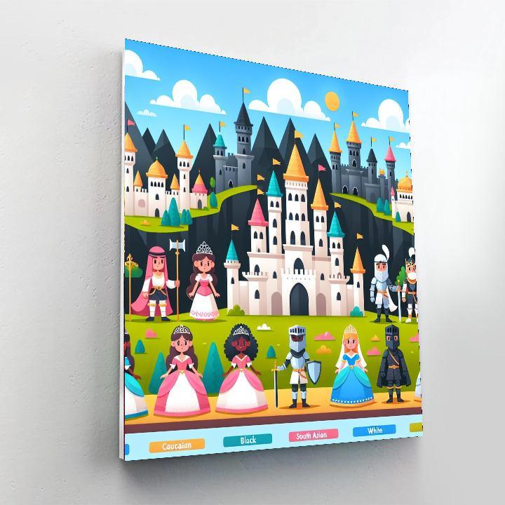 Dreamy Castle Kingdom Painting By Numbers Kit