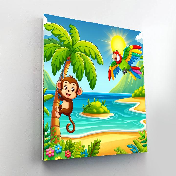 Tropical Island Escape Adventure Numbered Painting Kits