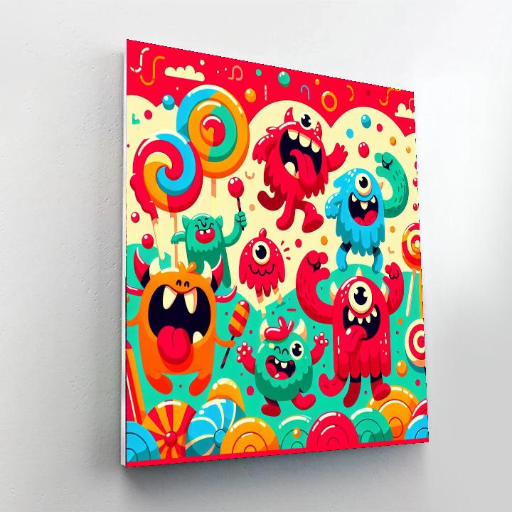 Happy Monster Squad Paint By Number