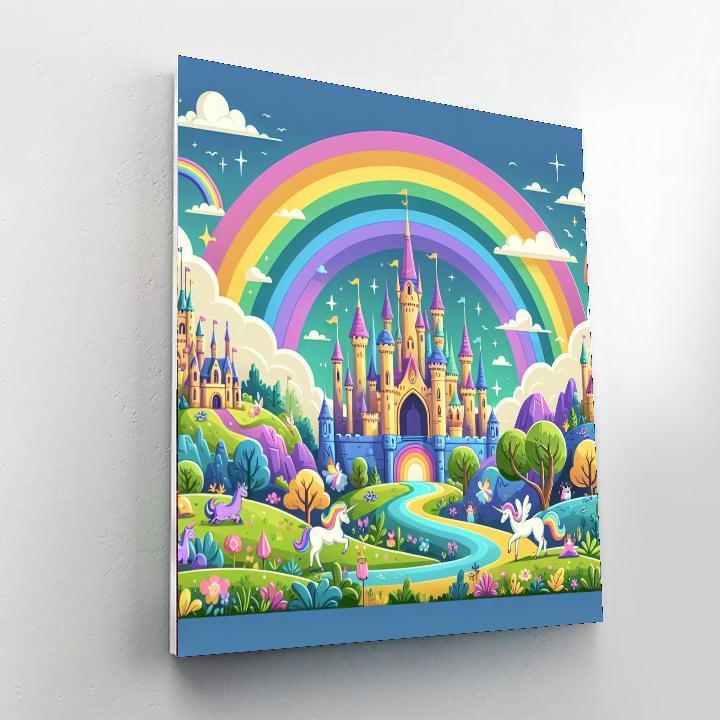 Rainbow Fairytale Realm Number Painting