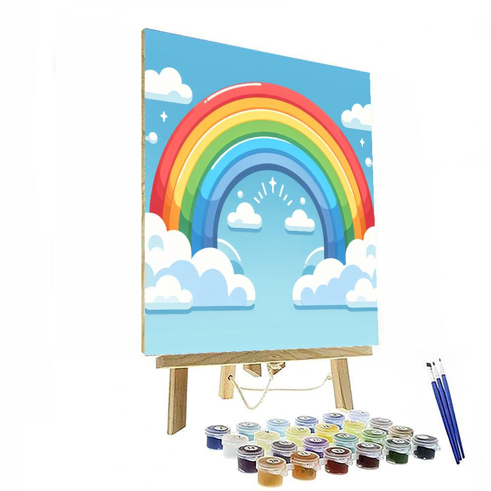 Colorful Rainbow Skies Numbered Painting Kits