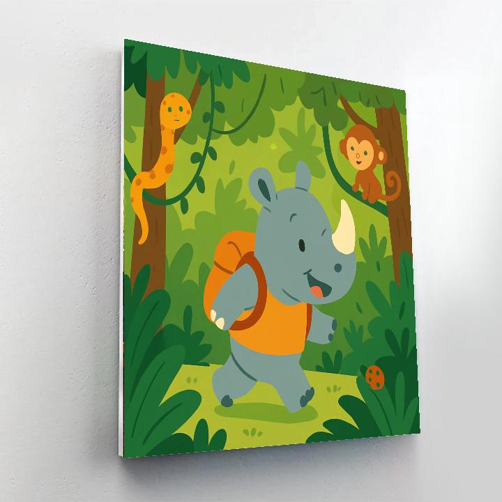 Jungle Explorer Rhino Paint By Color