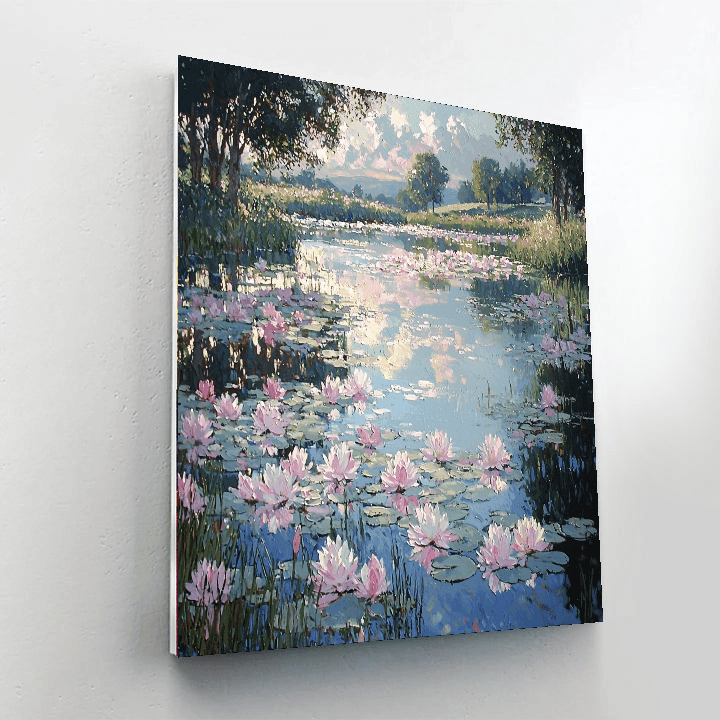 Claude Monet Inspired Water Lily Reflection  Paint By Numbers Kits