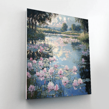 Claude Monet Inspired Water Lily Reflection  Paint By Numbers Kits
