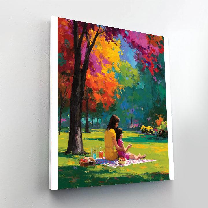 Picnic Day With Mom Painting Number Kit