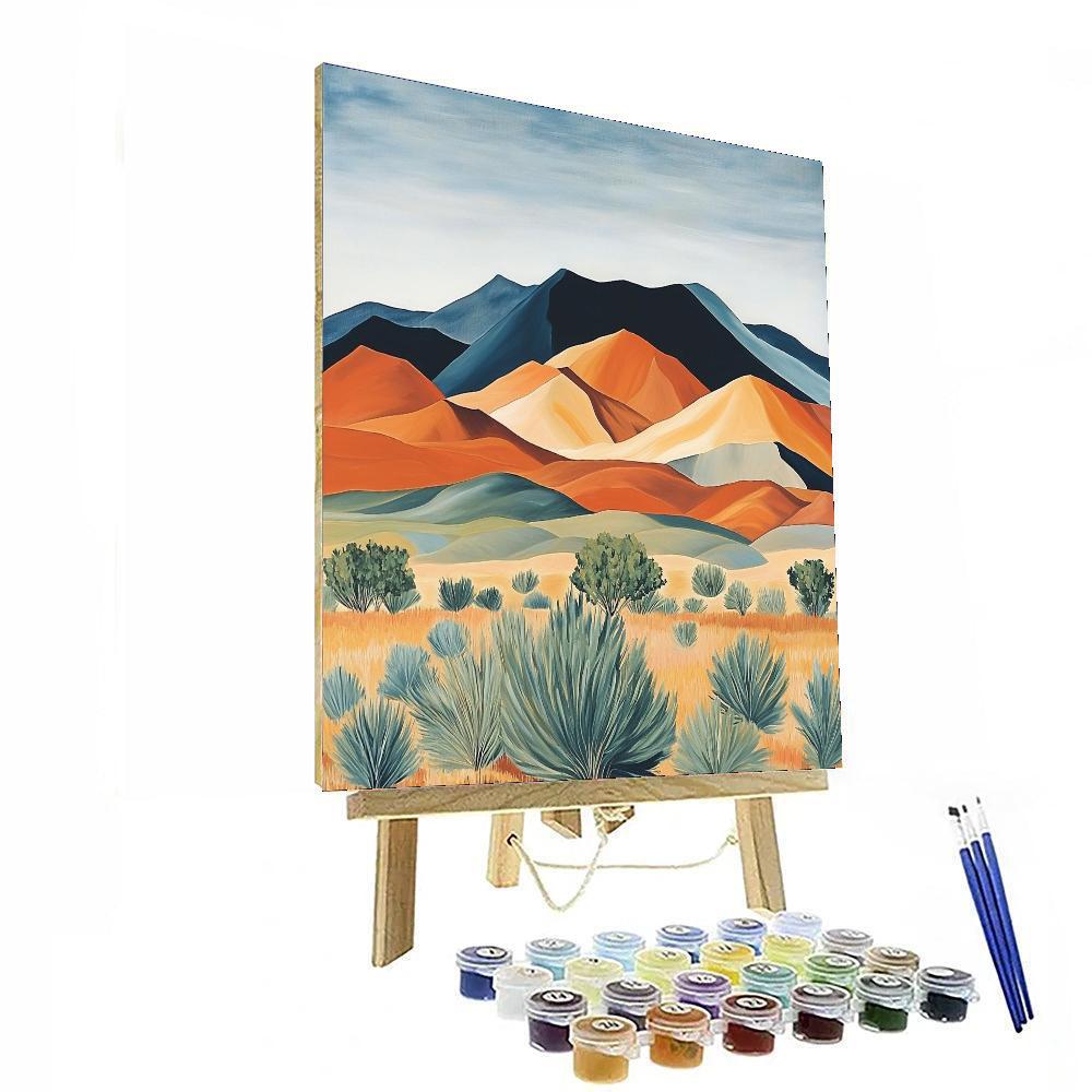 Georgia O'Keeffe Inspired Desert Mirage Harmony  Number Painting