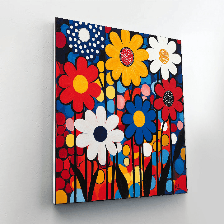 Haring Inspired Funky Flora  Paint By Number